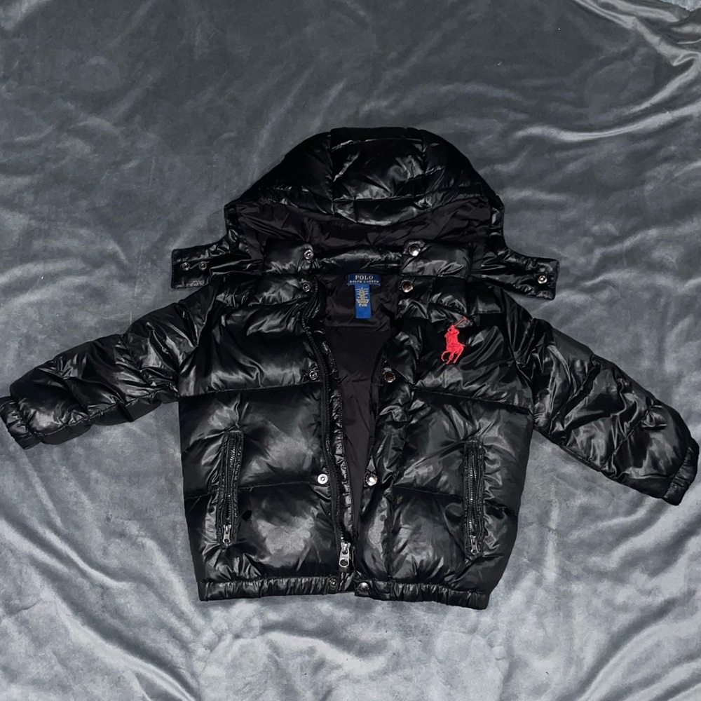 Ralph Lauren black/red boys puffer coat - size 4